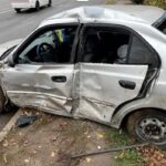 У Черкасах водій не впорався з керуванням і врізався в електроопору