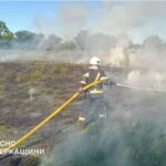 За добу на Черкащині сталося сім пожеж в екосистемах: рятувальники попереджають про небезпеку через спеку