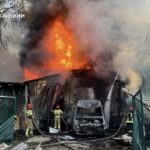 На Черкащині через падіння ворожого БпЛА загорілася будівля підприємства