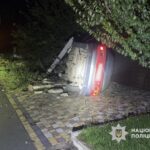 У Черкаському районі п’яна водійка без прав врізалася в паркан: авто перекинулося